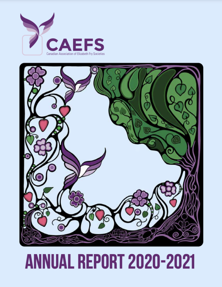 The title page of CAEFS' annual report for 2020-2021.